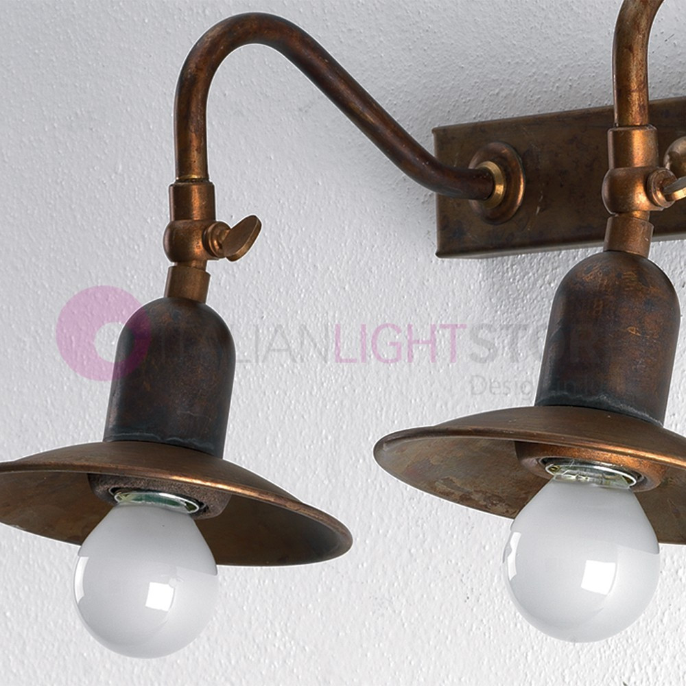 TODI Adjustable Wall Lamp Antique Brass Rustico Imas 35962 2A12