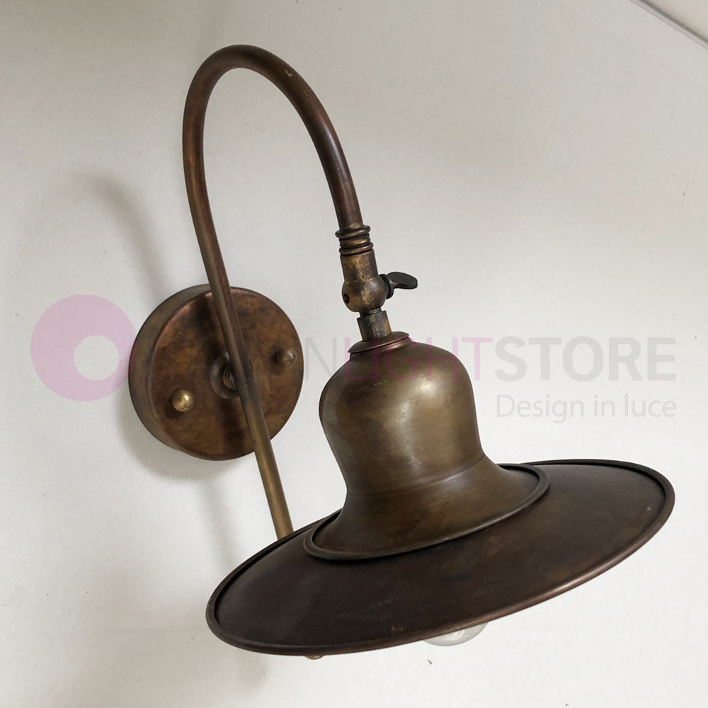 Todi Adjustable Wall Lamp Antique Brass Rustico Imas A