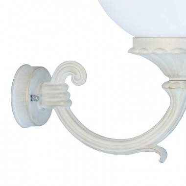 ORIONE BIANCO S25 Lámpara de pared para exteriores Garden Sfera Globo d.25