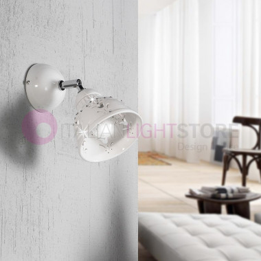 LUNADORO Mur-Lampe en Céramique Cristal de Bohème, Rustique | Ceramiche Borso