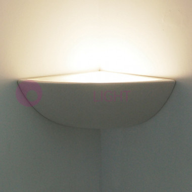 CORNER wall lamp ceramic plaster corner paintable colorable