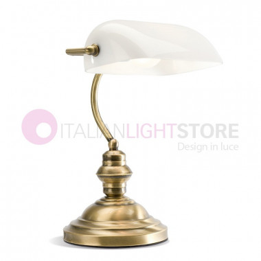 The MINISTERIAL table lamp Desk Lamp-Brass and Glass | Perenz 4807