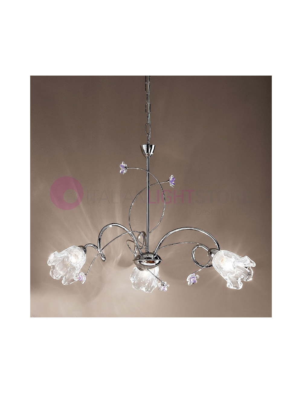 BETTA Chandelier 3 Luces Cromo Moderno