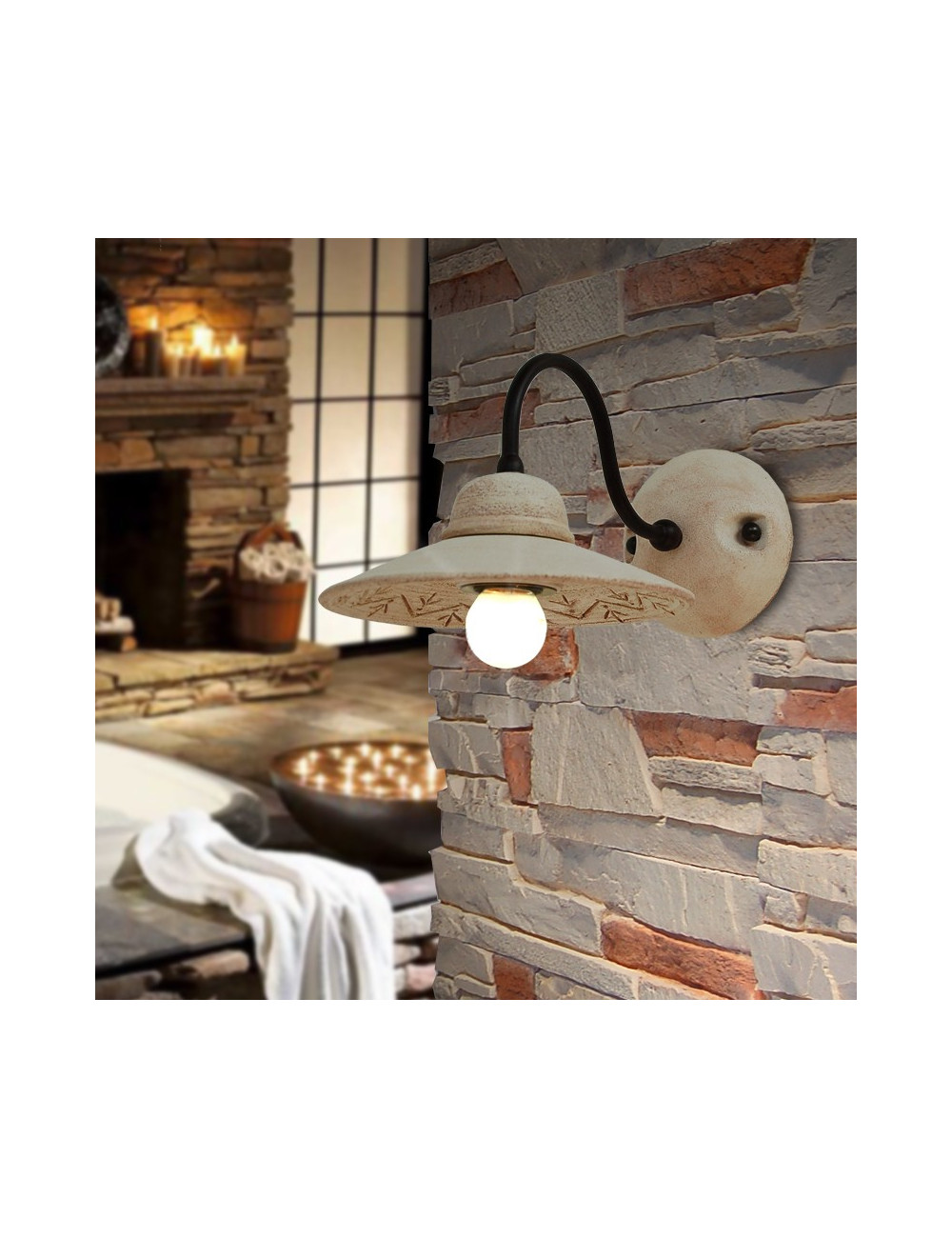 Rustika Ceramic wall lamp Rustico Country style