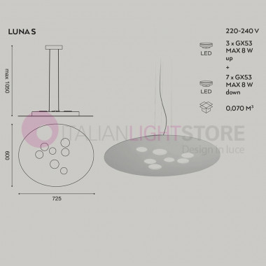 LUNA pendelleuchte, Moderne 60x72 cm GEALUCE