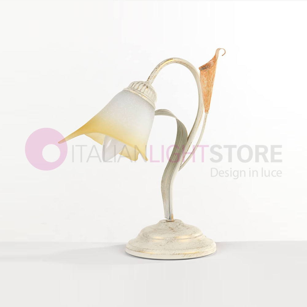 CALLA lily lampe de table en Fer forgé Ivoire Style Classique de Florentin