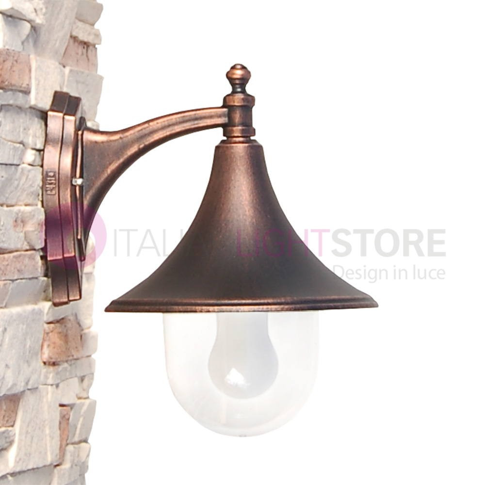 DIONE BLACK Linterna de pared de aluminio Classic Outdoor Lamp 1901A-B10 Liberti Lámpara