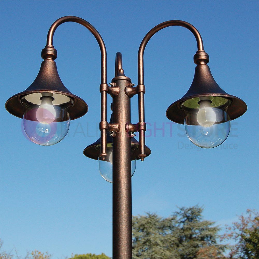 DIONE BLACK Aluminium Straßenlaterne für Garten im Freien 1906A3L Liberti Lampe