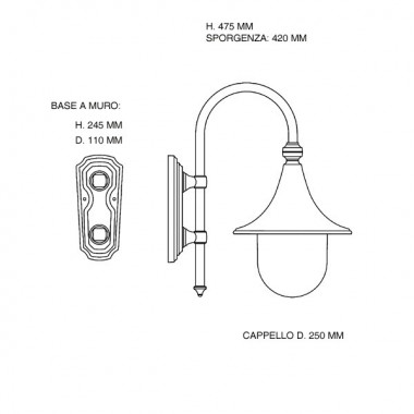 DIONE WHITE Wandlaterne Classic Außenleuchte Weiß 1941A Liberti Lampe