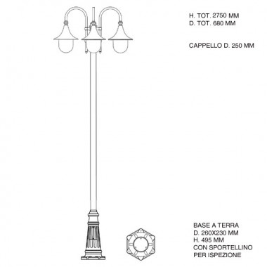 DIONE WHITE Lampadaire classique 1947A Liberti Lampe