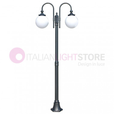 ANTARES Outdoor Street Light Garden Anthracite avec Globe Sphere d.25 75102L Liberti Lampe