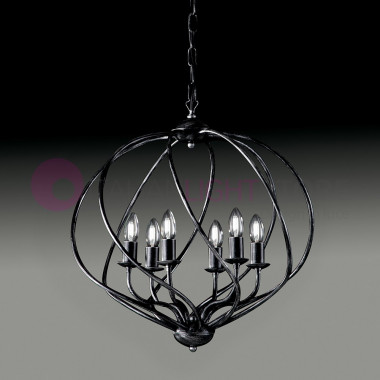 BAKARA' Lustre 6 Lumières Design Moderne En Cage