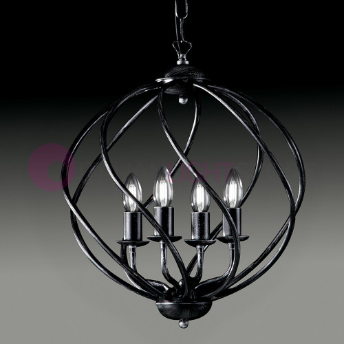 BAKARA' Lustre 4 Lumières Design Moderne en Cage