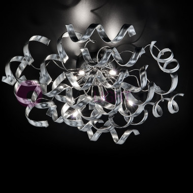 ASTRO Ceiling lamp Ceiling Modern d80 6 Lights with Curls in the Glass 206.380 Metallux