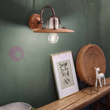 BOLOGNA C820AP FERROLUCE Rustic Wall Lamp in Decorated Ceramic