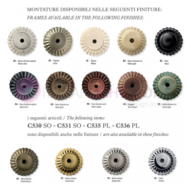 ALESSANDRIA C535PL FERROLUCE Mini Rompánica Decorada Cerámica Plafón De Techo d.23