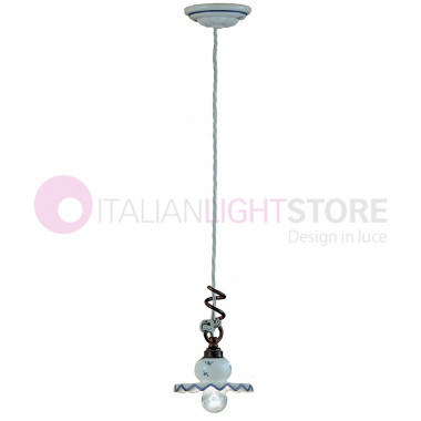 ROMA C405SO FERROLUCE Mini Suspension Céramique Décorée Style Rustique