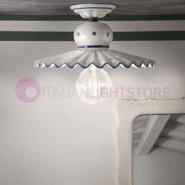 ROMA C376PL FERROLUCE Ceramic Ceiling Light Decorated Rustic Style