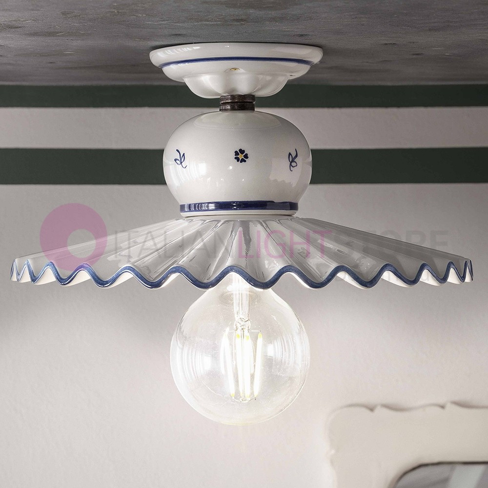 ROMA C376PL FERROLUCE Ceramic Ceiling Light Decorated Rustic Style