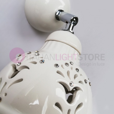 LUNADORO Mur-Lampe en Céramique Cristal de Bohème, Rustique | Ceramiche Borso