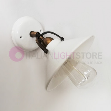 Lampe murale Applique en Céramique Rustique Pays Ceramiche Borso