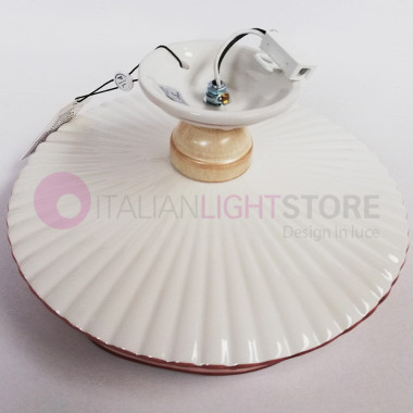 ALEXANDRIA C536PL FERROLUCE Ceiling light Rustic Decorated Ceramic d.33