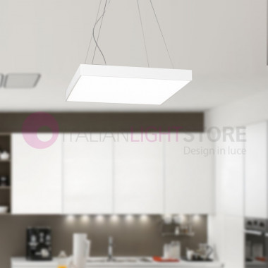 KINGSTONE GEALUCE GPL310 Lampada a Sospensione  Moderna Quadrata Bianca a Led L. 40