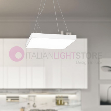 KINGSTONE GEALUCE GPL310 Lampada a Sospensione  Moderna Quadrata Bianca a Led L. 40