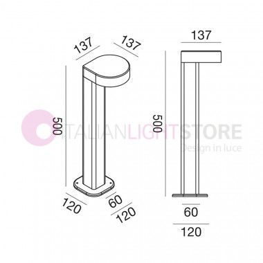 GEALUCE GES930 STRIL Street lamp h. 50 Led Modern Outdoor IP65 Lighting Design