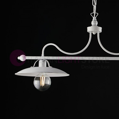 CASALE Chandelier Industrial Barbell 2 Luces de Hierro Forjado