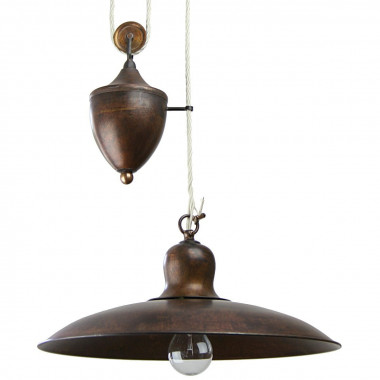 TODI IMAS FIRENZE 35962/37SA Auf- und Abwärtslampe d.37 Rustica Ottone Anticato