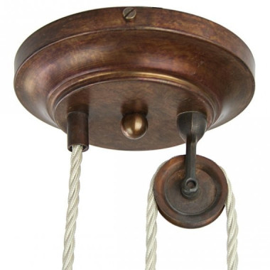 TODI IMAS FIRENZE 35962/37SA Auf- und Abwärtslampe d.37 Rustica Ottone Anticato