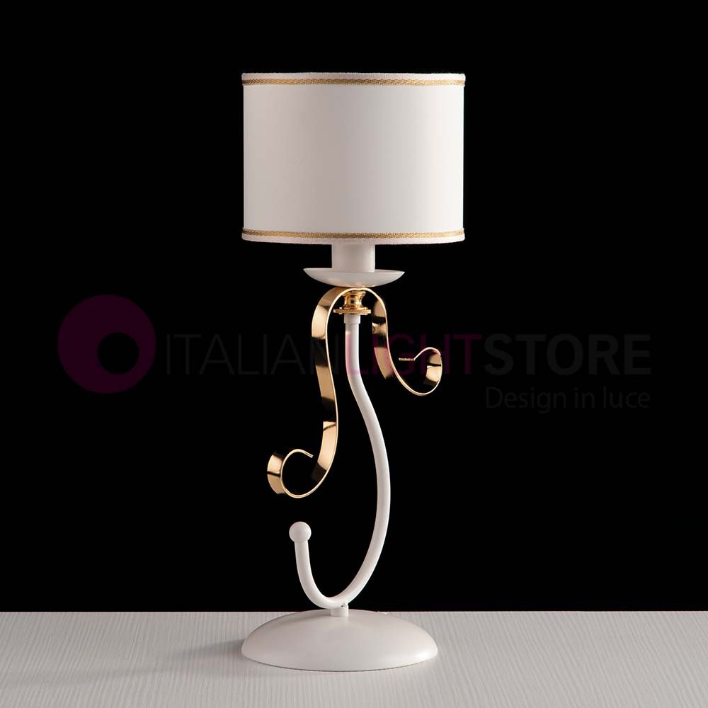 GIUDECCA Lampe de table h 42 Contemporain Blanc et Or