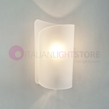 PAPIRO 0371 Selene Illuminazione | Applique Lampada da parete in Cristallo Extra Chiaro D.15 Design Moderno 