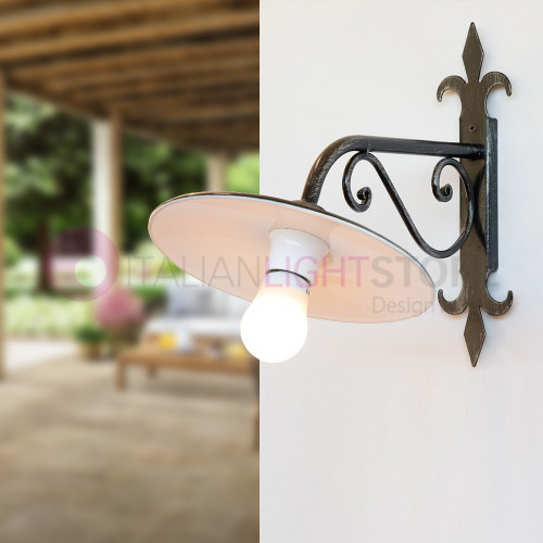 PLATE Rustic Wall Lamp for...