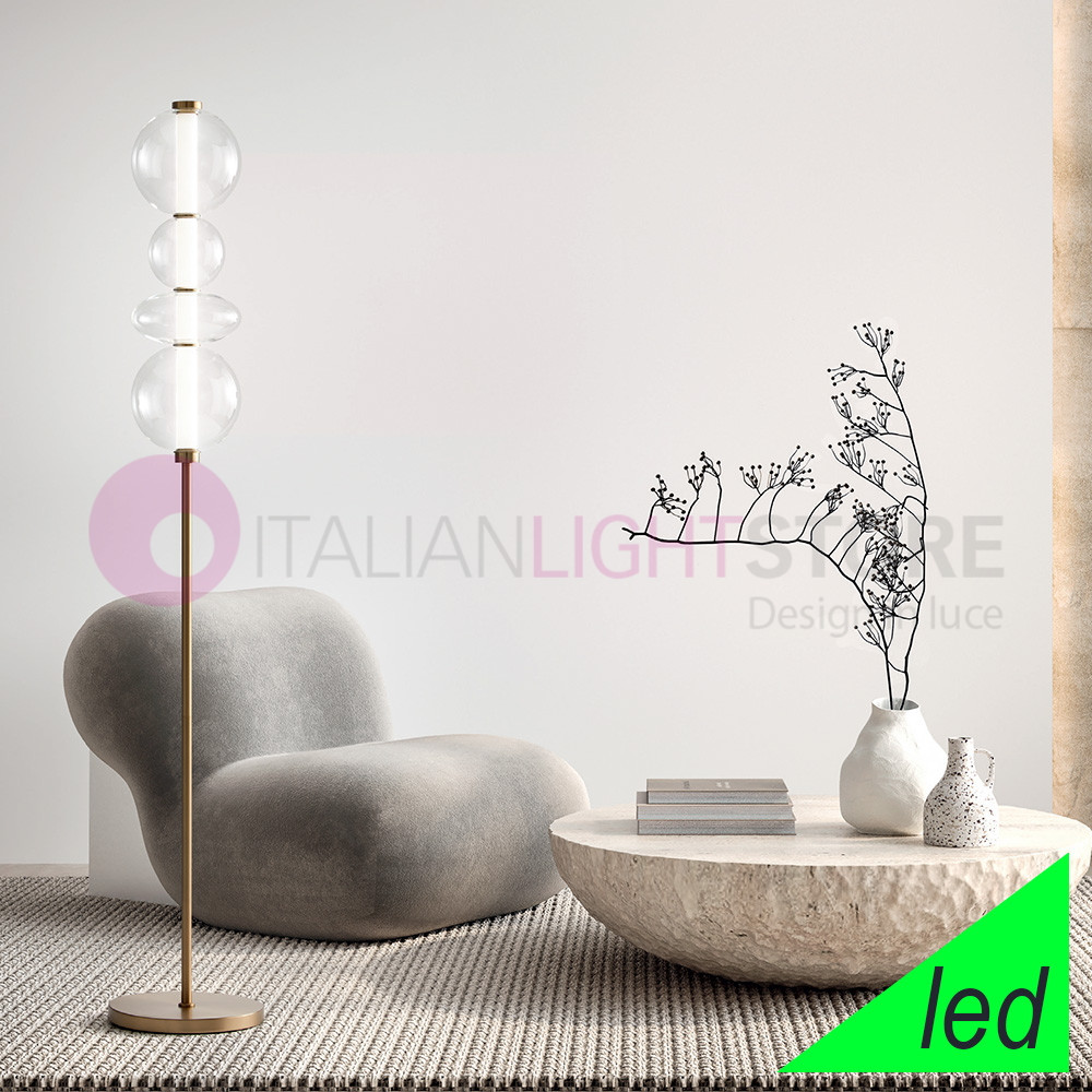 LED Floor Lamp with Glass Spheres BUBBLES ART. 8166TR LC Perenz Illumina