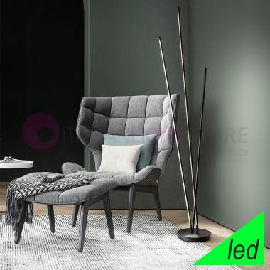 Led Floor Lamp modern design TWINS ART. 8057N LC perenz illuminates